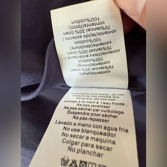 NWT Rachel Parcell Floral Linen Blend V-Neck Puff Sleeve Mini Dress Size 16 - Picture 10 of 13